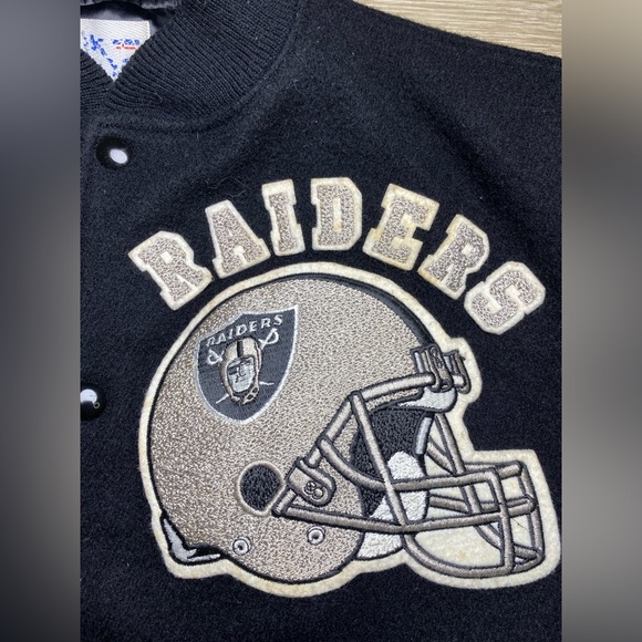 Vintage Chalk Line Oakland Raiders NFL Varsity Letterman Jacket Men Size MEDIUM - Picture 4 of 14